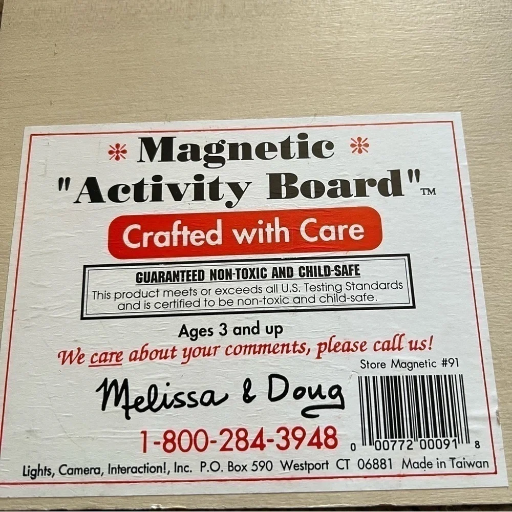 MELISSA & DOUG Magnetic Activity Board Grocery Store Wood Quiet Play *Incomplete